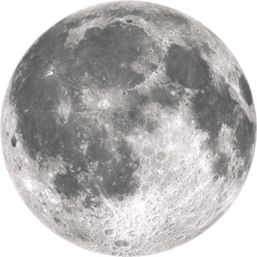 Full moon on a white background