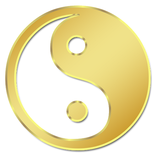 Ying Yang icon gold